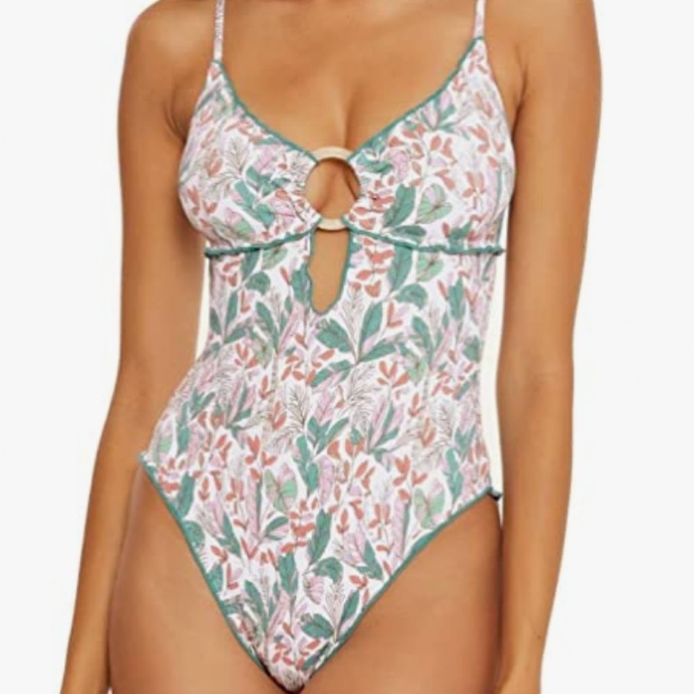 NWT Everything But Water Isabella Rose Ribbed Maillot One piece swimsuit